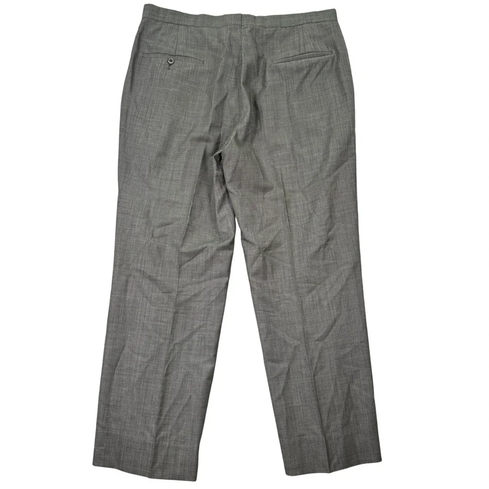 Vintage Hickey Freeman Boardroom Mens 42R Wool Suit Pants 35x28 Gray 2-Button